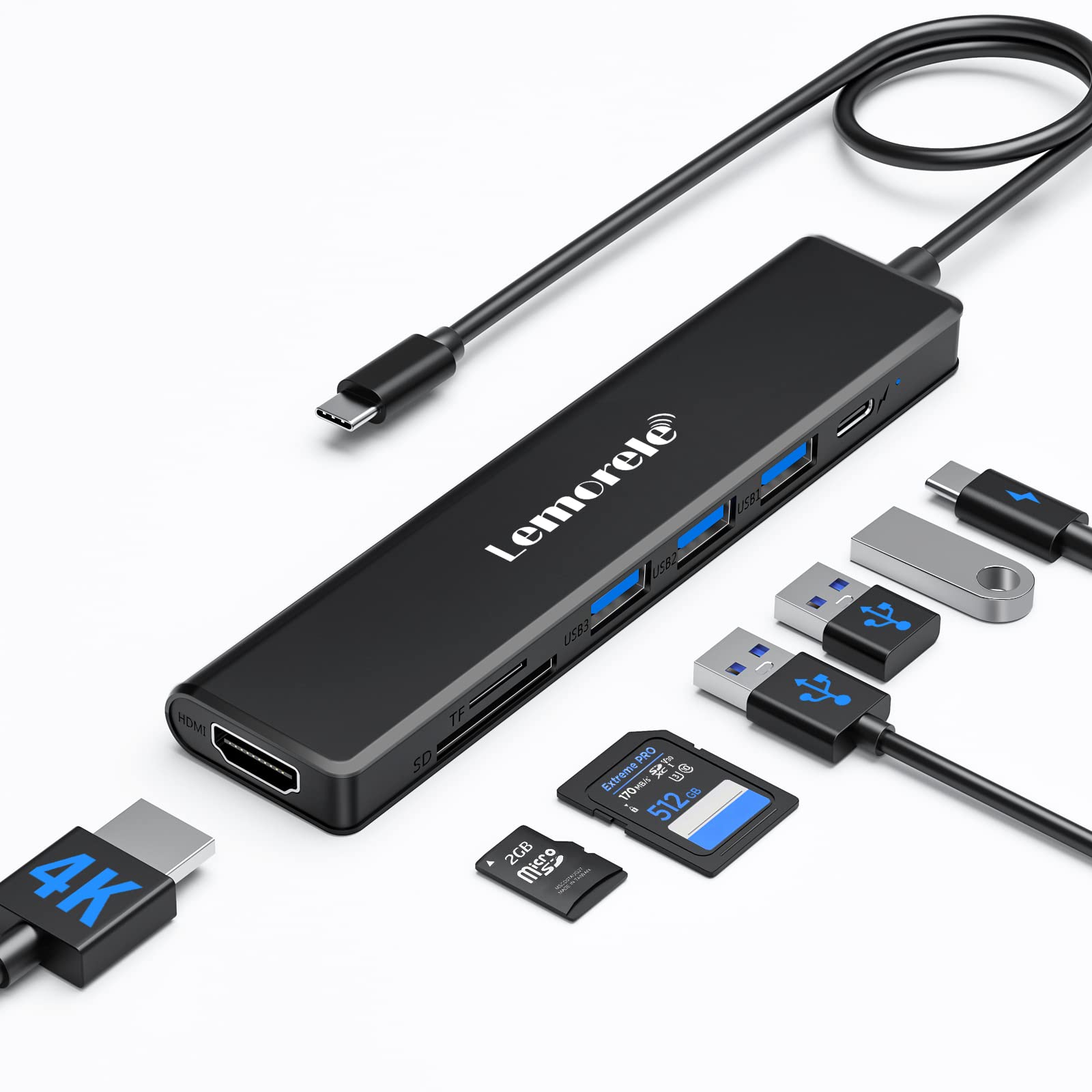 Amazon | USB type C ハブ 7-in-1 Lemorele | Lemorele | 変換